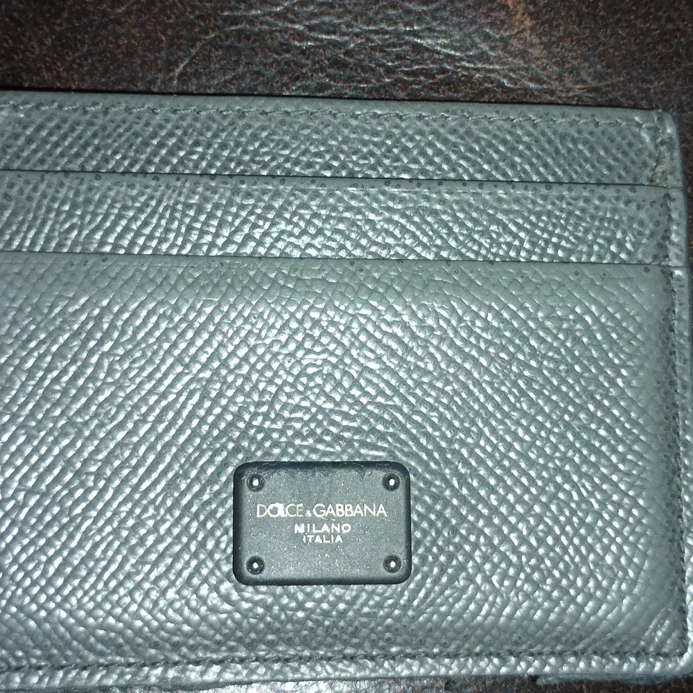 Dolce & Gabbana Textured Black Leather Card Holder
